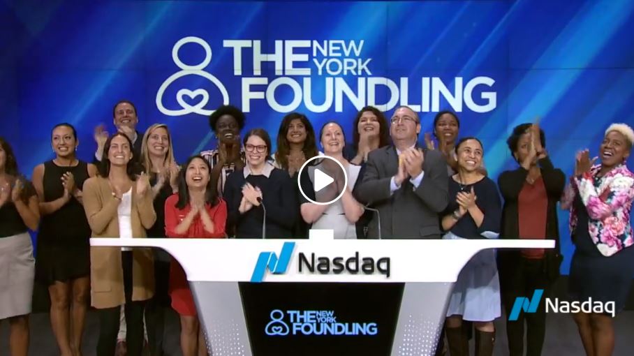 CNBC The New York Foundling Rings the Nasdaq Opening Bell The New